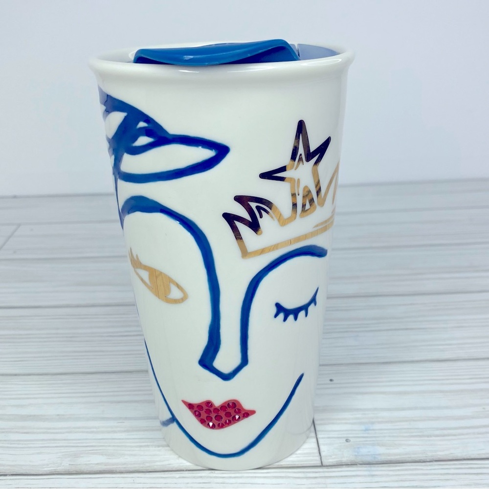 Starbucks Ceramic Tumbler 2016  Crystal Ruby Lips